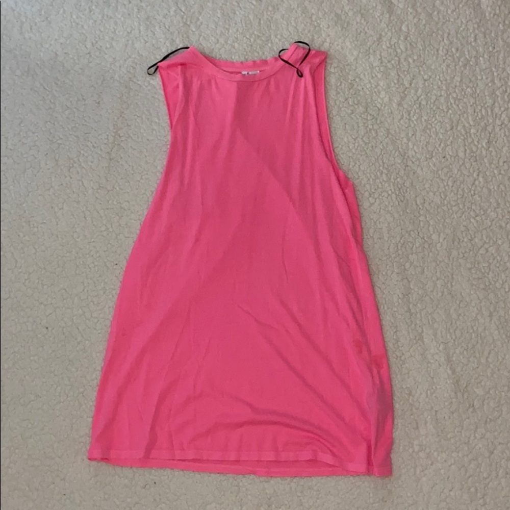 Pink dress or bathing suit cover!